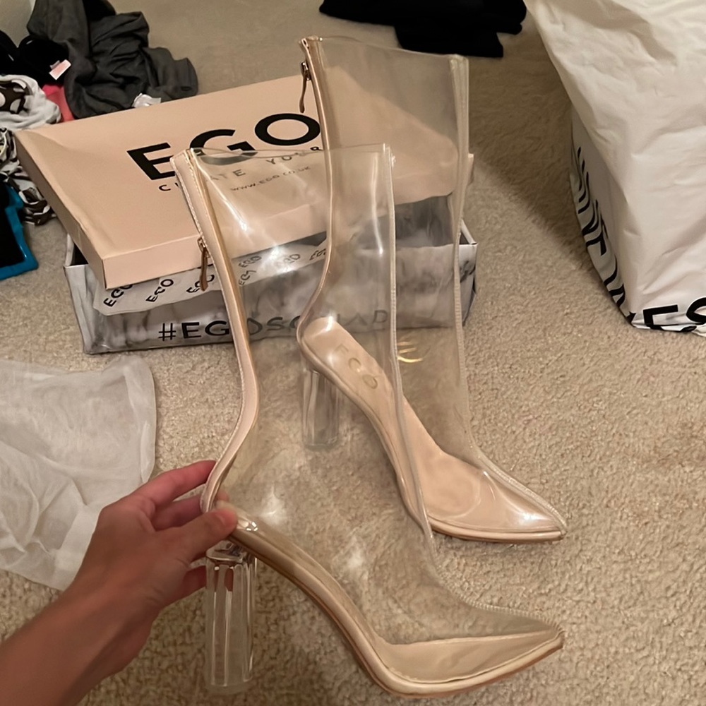 NWT Ego Clear Booties